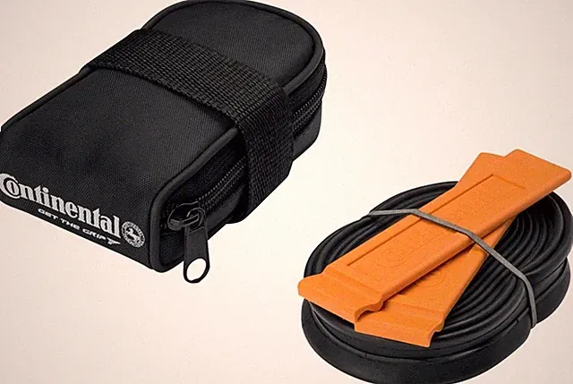 Continental Saddle Bag - Includes 700 x 18-25 Presta Tube, 2 Tire Levers, Black