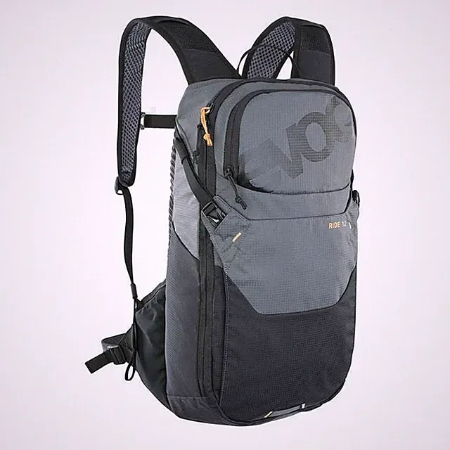 EVOC, Ride 12, Hydration Bag, Volume: 12L, Bladder: Included (2L), Carbon/Grey